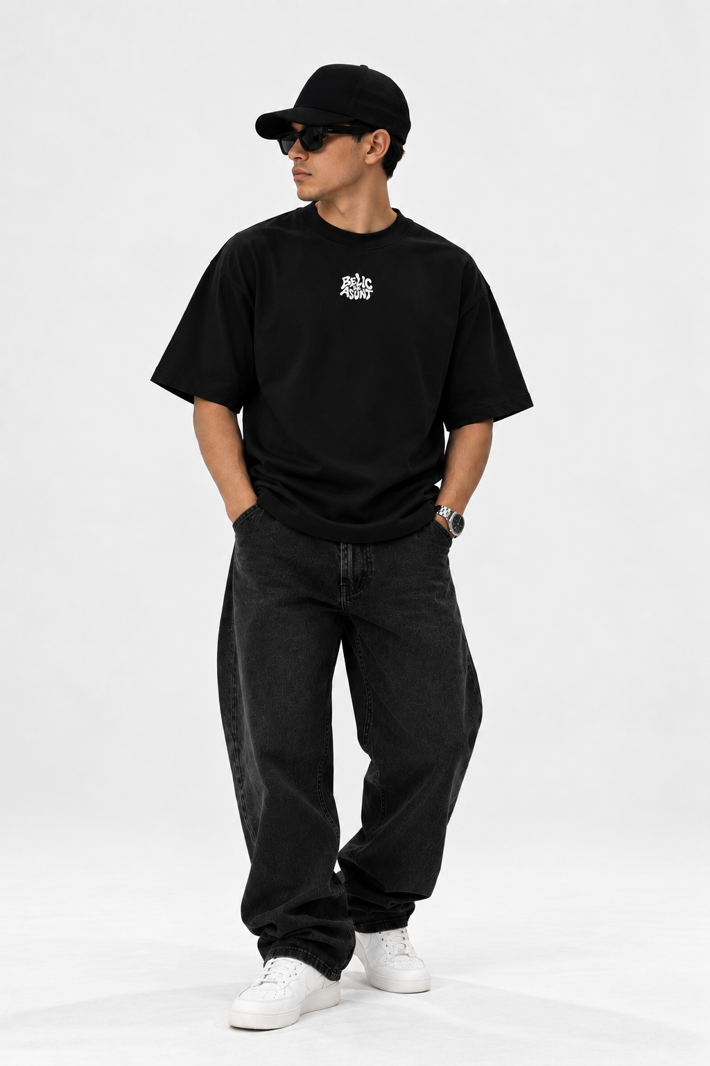 BELIC DE ASUNT — Heavyweight Oversized Tee - Black